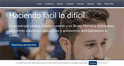 Desktop Screenshot of binarymenorca.com